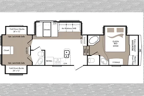 333-DB Montanan Bunk Room with two bathrooms (sleeps 10) Turn Key Package Available