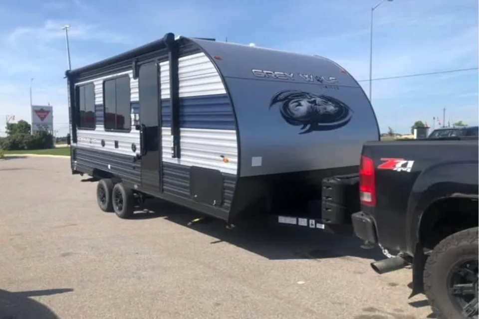 Alexia's 2023 Forest River Grey Wolf 18RR Toy Hauler