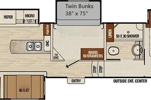 Jones Chaparral 2 Bedroom 390QSMB