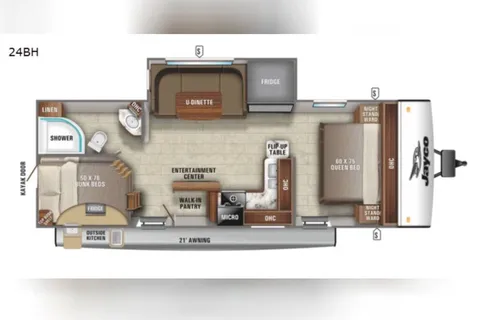 2021 Jayco Jay Feather 24BH Travel Trailer
