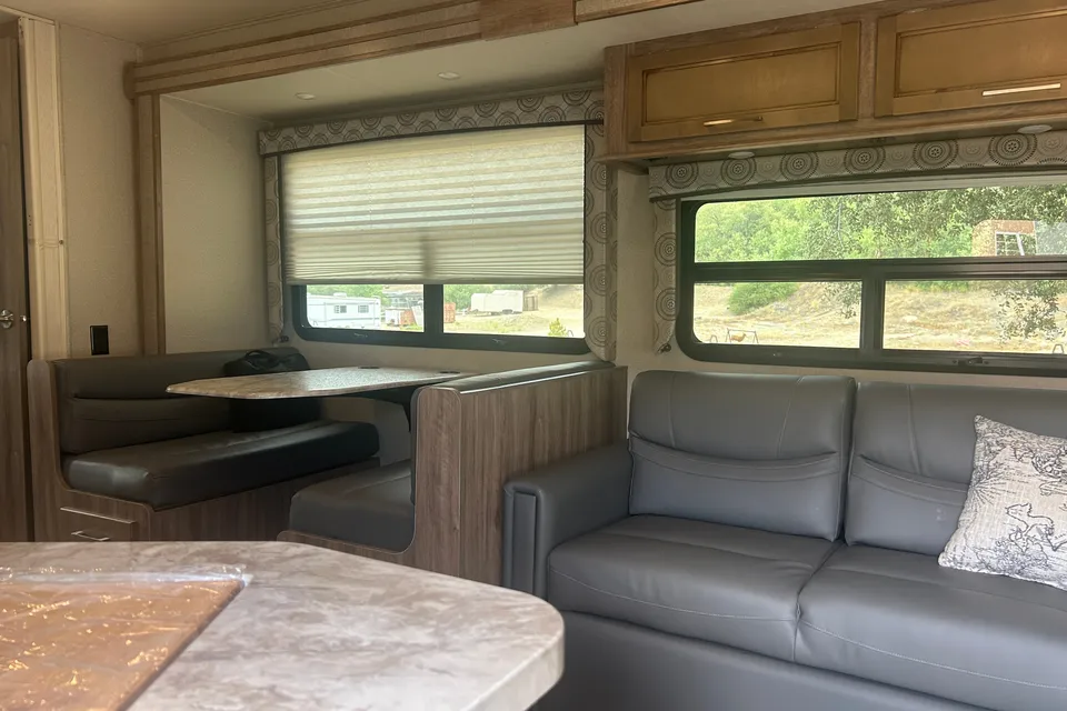 Sara's Entegra Coach Odyssey Class C Pet Friendly