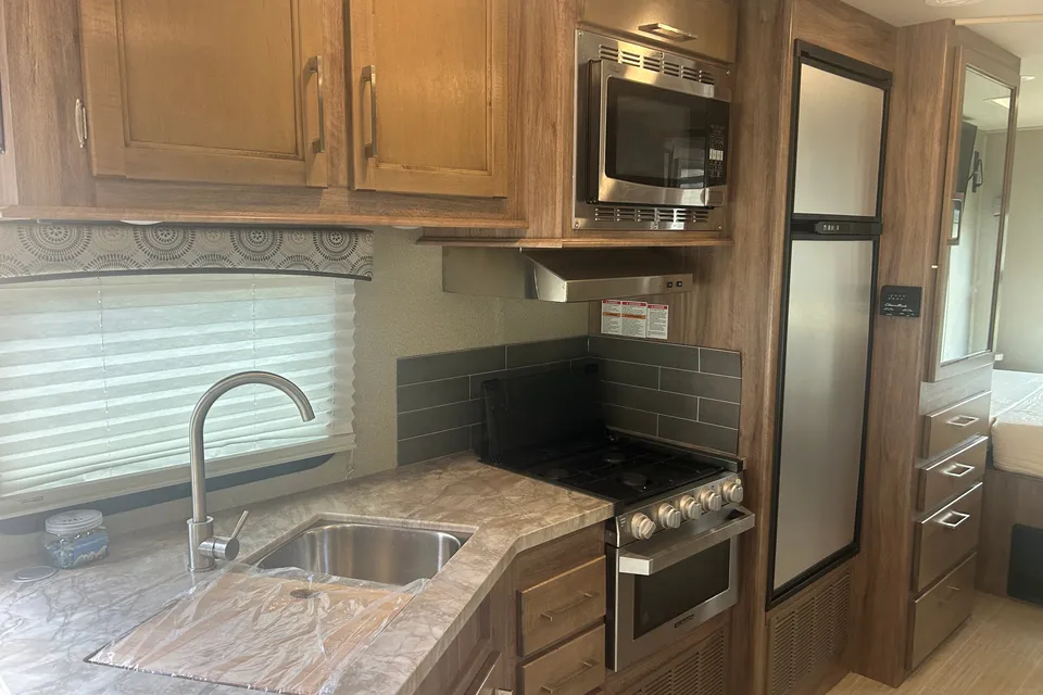 Sara's Entegra Coach Odyssey Class C Pet Friendly