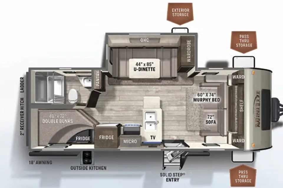 Alina's Forest River Rockwood Mini Lite 2509S Bunkhouse Travel Trailer