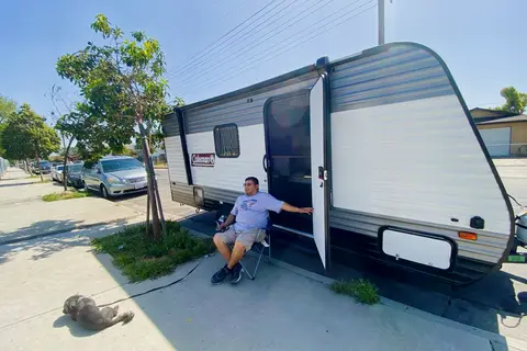 Irma's Coleman Lantern  Tent Trailer