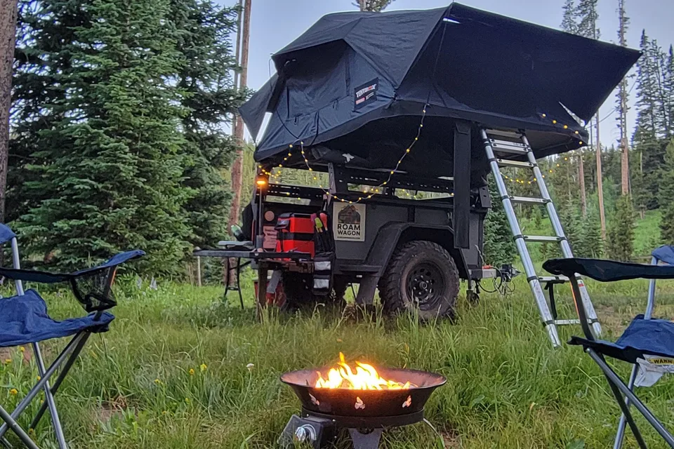 The Roam Wagon - Overland Trailer w/ 4 Person Roof Top Tent