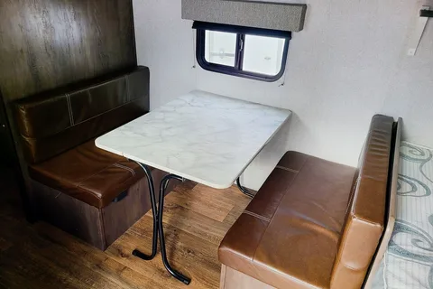 Kid Approved Camper Rental with Fireplace