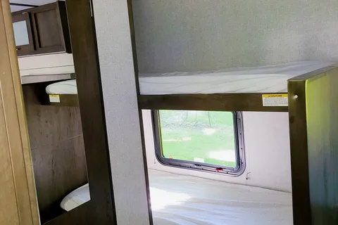Kid Approved Camper Rental with Fireplace
