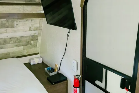 Kid Approved Camper Rental with Fireplace