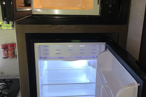Kid Approved Camper Rental with Fireplace
