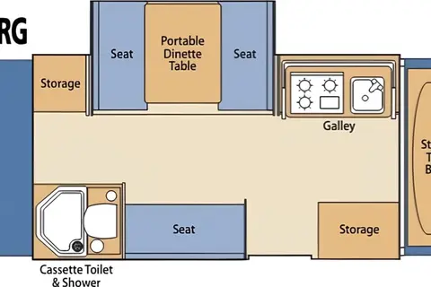 25' Tent Trailer With Slide Out Dinette