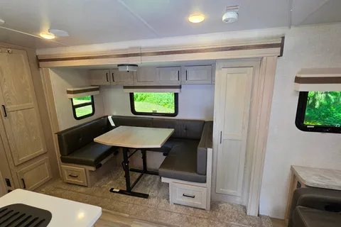 Modern Family Basecamp: 2022 Rockwood w/ Double Bunks & Outdoor Kitchen – Delivery Available!