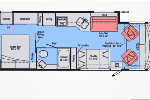 Fun Time Travel Winnebago Vista 29VE  $300/nt. High Season  $275/nt. Low Season