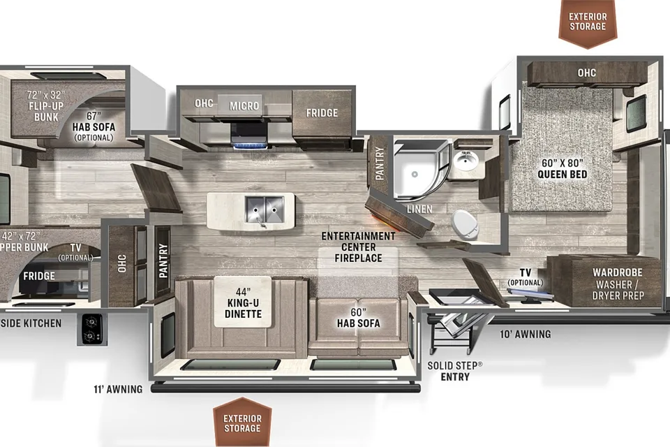 2023 New Rockwood Signature Bunkhouse RV 36 Ft