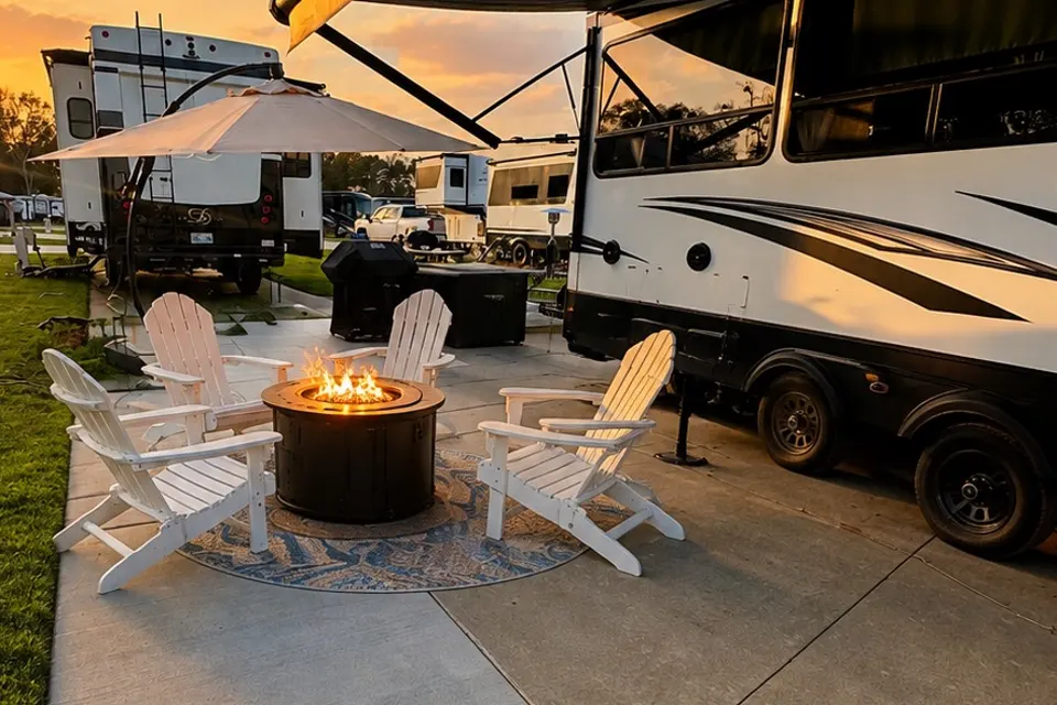 Crabby paddy glamping! Resort pool and 5 minutes to the beach!
