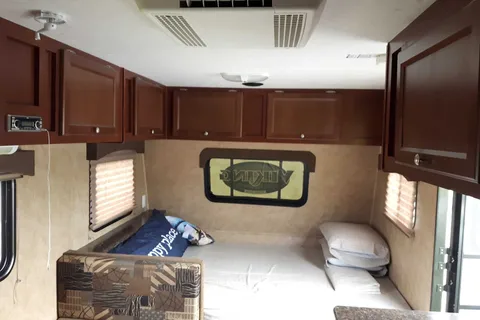 Home away from home in the Forest River viking bunkhouse Travel Trailer