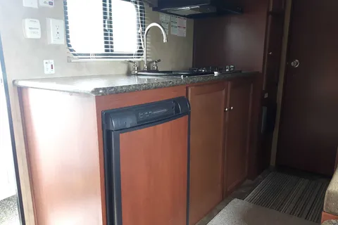 Home away from home in the Forest River viking bunkhouse Travel Trailer