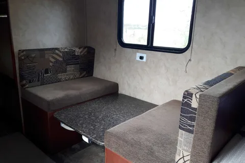 Home away from home in the Forest River viking bunkhouse Travel Trailer