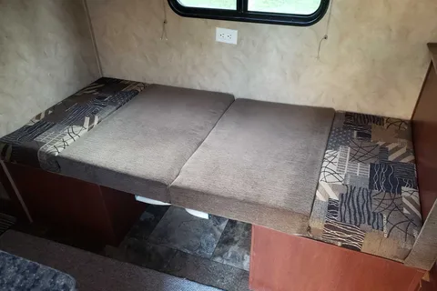 Home away from home in the Forest River viking bunkhouse Travel Trailer