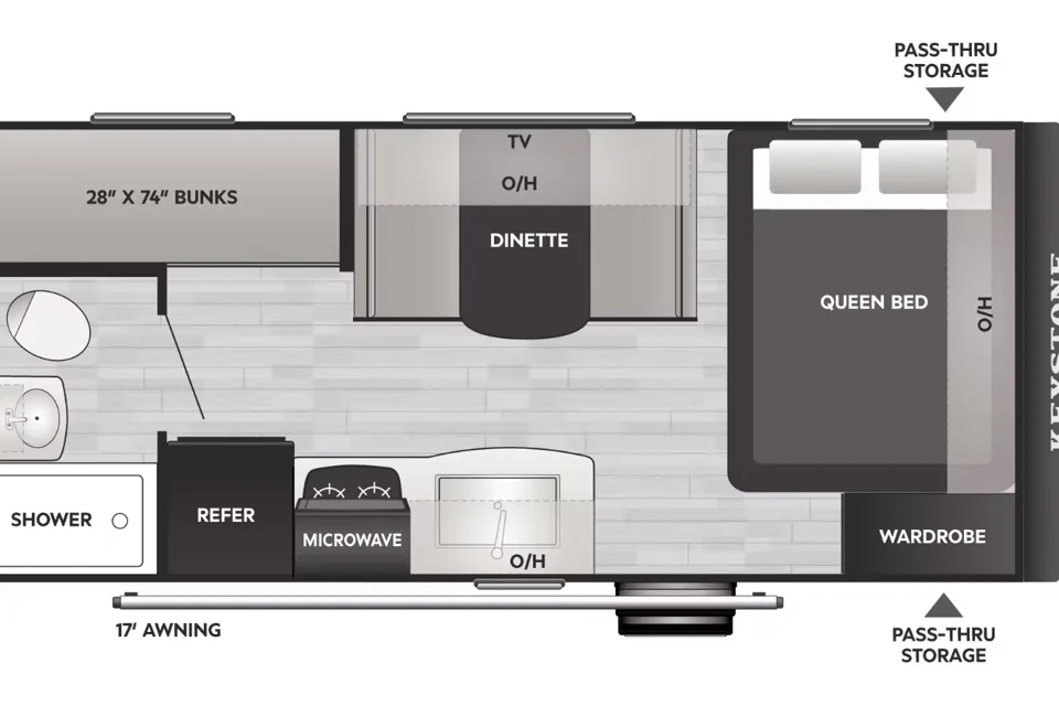James's Keystone 1700BH Travel Trailer