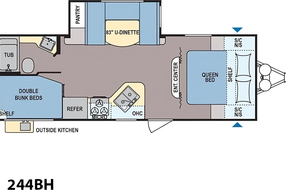 Family Fun Rv Rentals Way of Life's Dutchmen Coleman Lantern - 2 room bunkbed Travel Trailer LC1