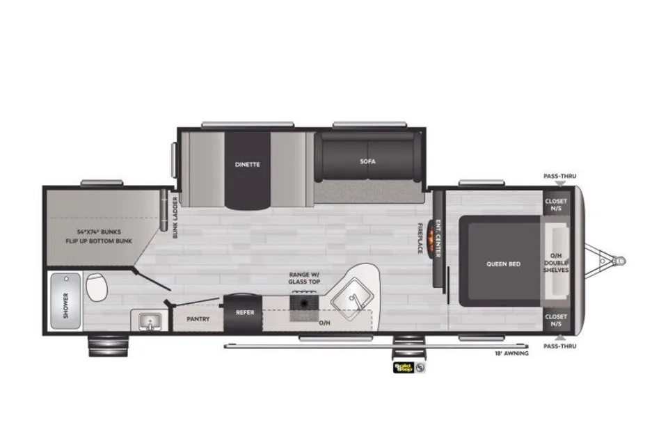 Springdale w/ Bunks: No Prep fee: Fully Equipped: Delivery Available ($85)