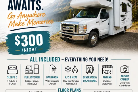 Glamping with Ford E450 Adventure Class C