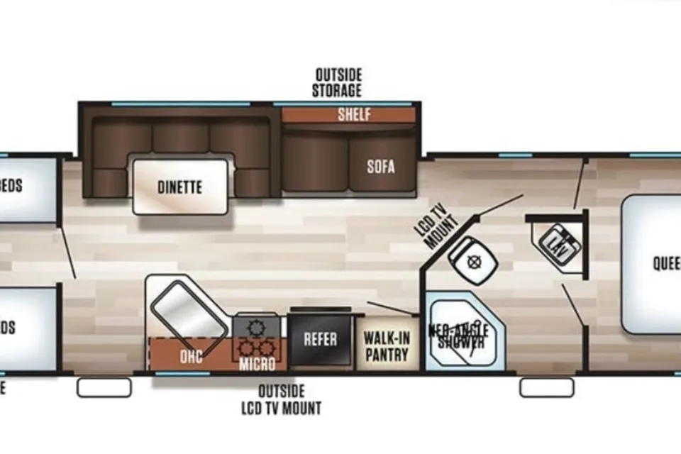 Hideaway Rv Rentals pet friendly spacious Grey Wolf limited