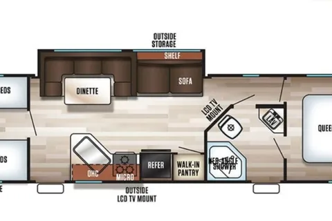 Hideaway Rv Rentals pet friendly spacious Grey Wolf limited