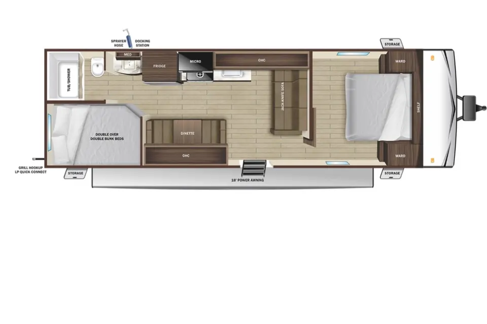 Mackenzie's Highland Ridge RV Open range 26BH Travel Trailer