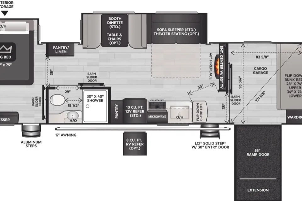 “THE GLAMPER" keystone Outback 342cg/2BD/1 bath