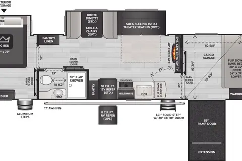 “THE GLAMPER" keystone Outback 342cg/2BD/1 bath