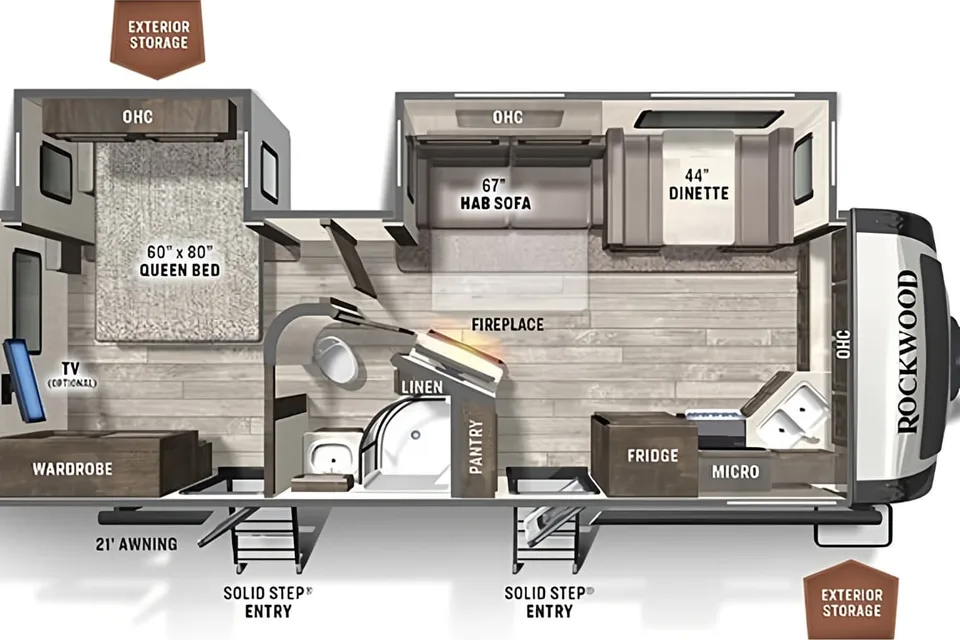[73] Stress Free RVs - 2022 - Rockwood - Couples Trailer