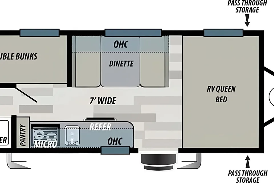 Muhanad's  Forest River  EVO Floorplan: 177BH  Travel Trailer