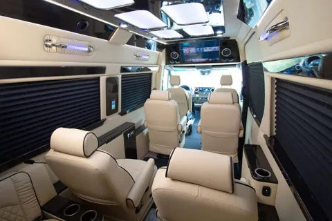 NEW! 2025 Blacked-Out Mercedes Benz Luxe Coach w/ Bathroom!