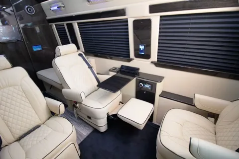 NEW! 2025 Blacked-Out Mercedes Benz Luxe Coach w/ Bathroom!