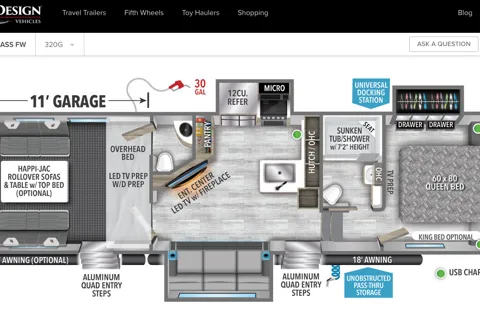 Wanderlust Deluxe Grand Design Momentum G-320 Fifth Wheel