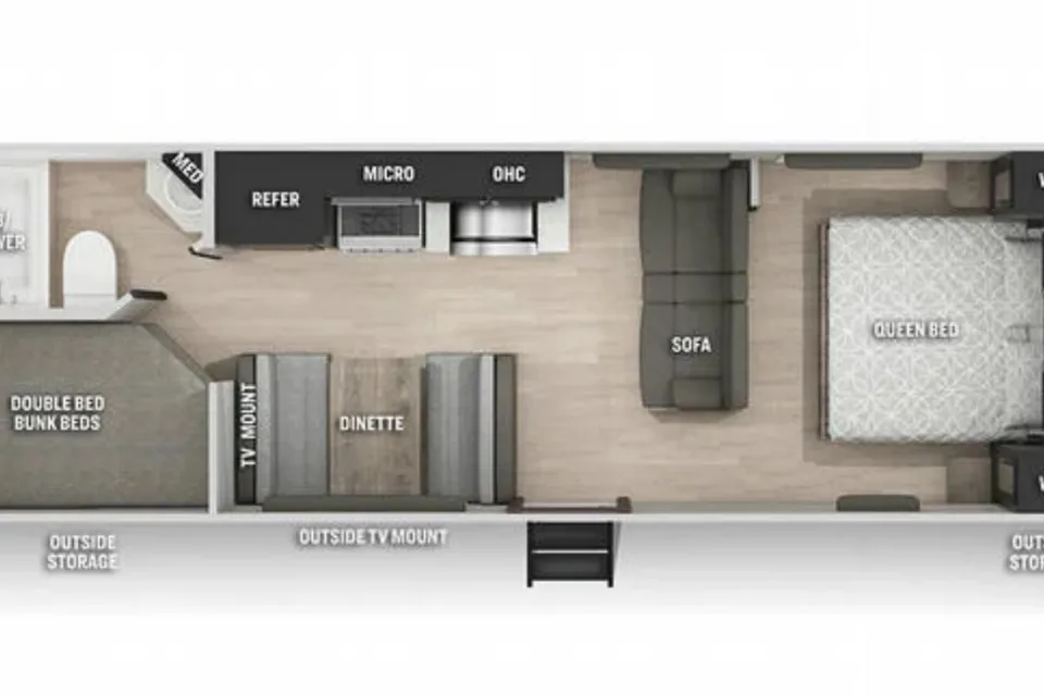 Karish 26 ft grey wolf trailer