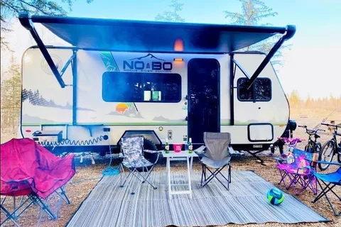 Twin RVenture Forest River NO-BO w/ SOLAR POWER SUV Towable Trailer! W/ Slide Out & Adult Rated Bunk