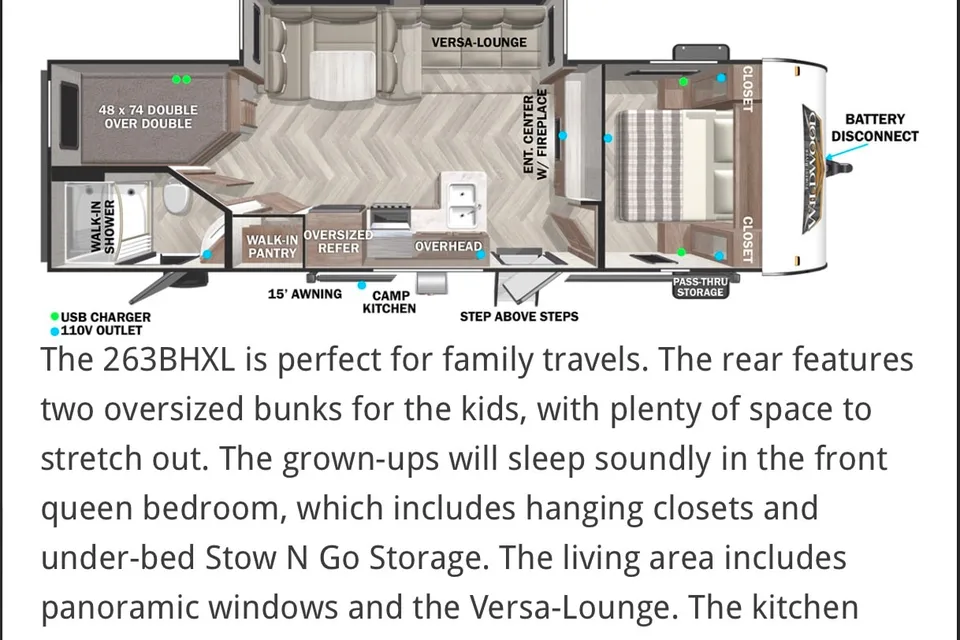2022 Wildwood 263bhxl Travel Trailer