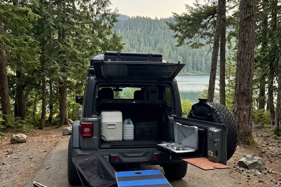 Jeep Wrangler Rubicon | iKamper Rooftop Tent | Camp Kitchen