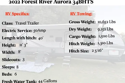 Eileen's Epic Escape- 2022 Forest River 34BHTS Travel Trailer