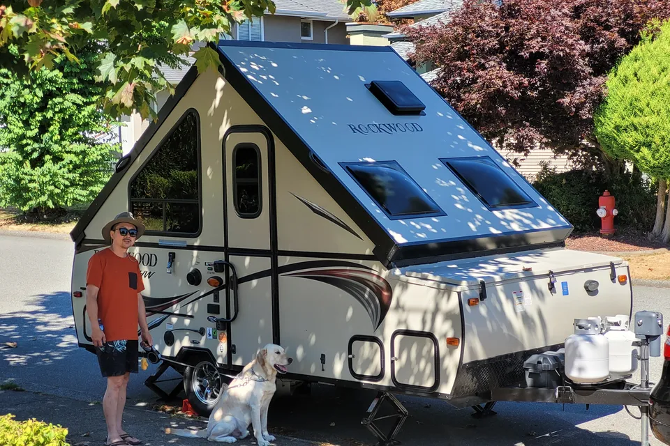 Jerry & Christine's Forest River ROCKWOOD A192HW Foldable A-Frame Hard Wall Trailer