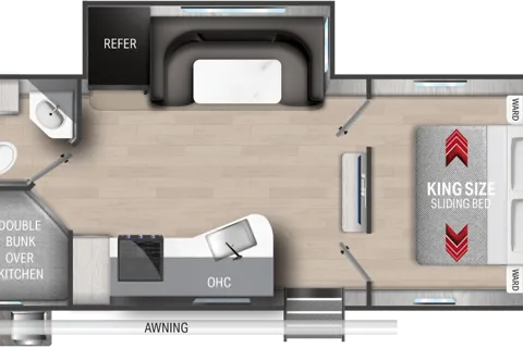 Michael 's bunkhouse trailer with KING bed