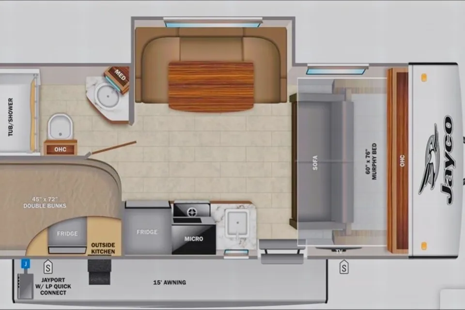 Cora and Trav’s Jayco Jay Feather 199mbs Travel Trailer AKA: Rig E Smalls