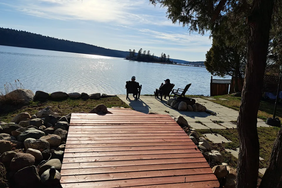 For Sale, FIRCREST Lot 10 Waterfront with sandy beach & 38' 2018 Trailer