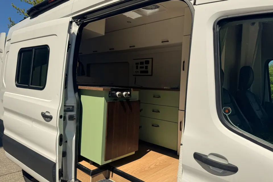 IRAJ | Off-Grid Home & Office | Ford Transit 350 Diesel, High Roof Extended