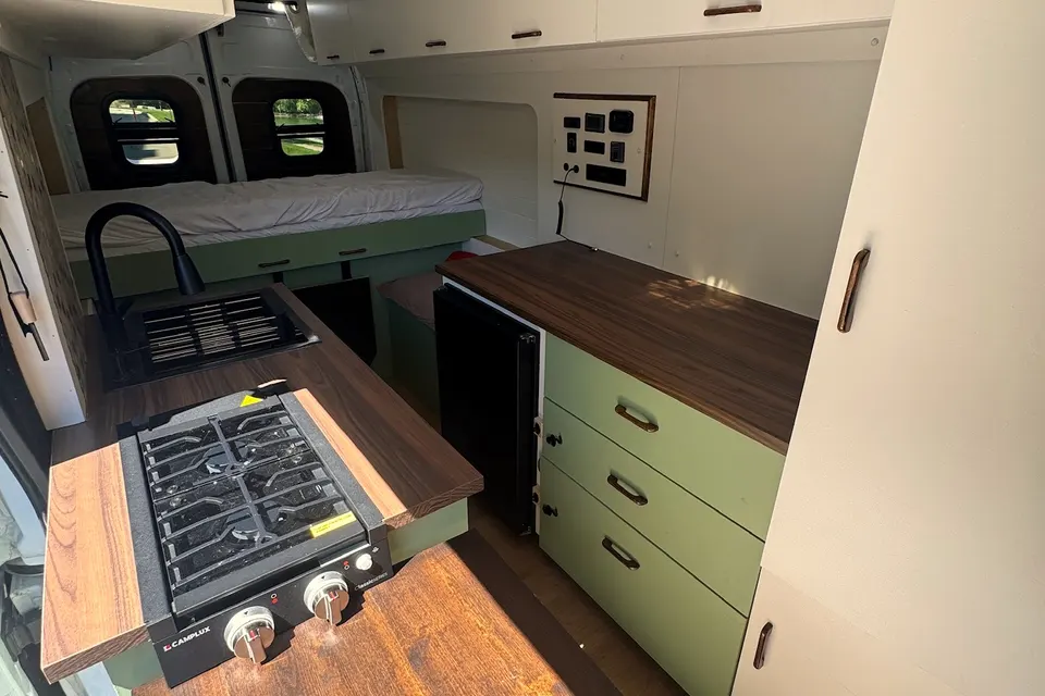 IRAJ | Off-Grid Home & Office | Ford Transit 350 Diesel, High Roof Extended