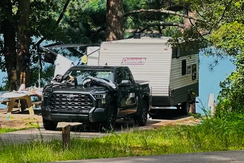 Cozy Coleman Lantern Travel Trailer