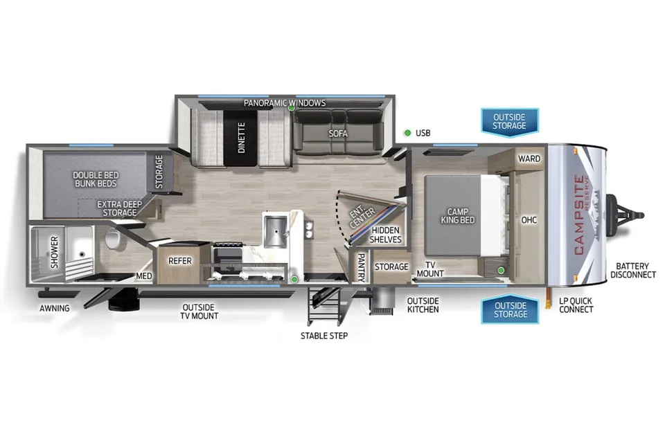 Fern Outdoor Rentals Forest River Campsite reserve 26cj Travel Trailer