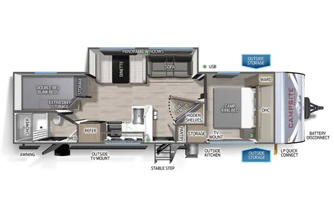 Fern Outdoor Rentals Forest River Campsite reserve 26cj Travel Trailer